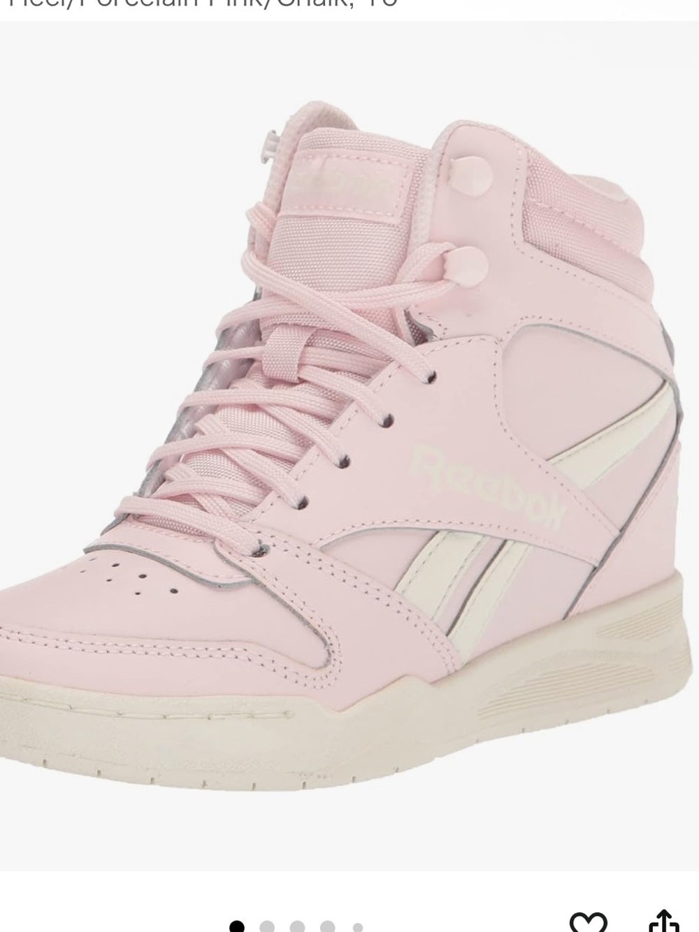Reebok Royal  Women's High-Top Sneakers in Light Pink with Cream ! New! 11